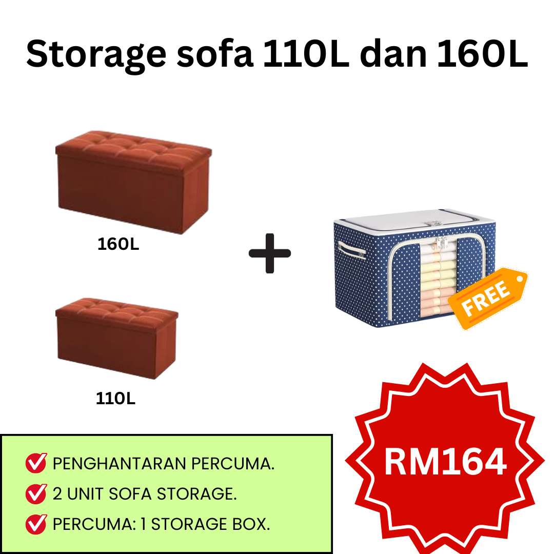 Pakej combo (Random colour) 110L dan 160L